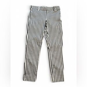 H&M Black And White Stripe Cropped Pants